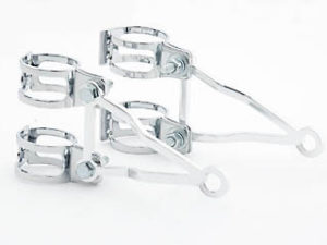 Lampenhalter-Set, Alu poliert