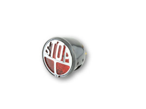 SHIN YO LED-Rücklicht STOP, rotes Glas, schwarzes Metallgehäuse*