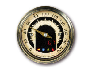 motogadget Analog Tacho mst vintage, mit Messingring