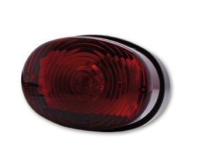 SHIN YO Universal Rücklicht OVAL, rotes Glas*