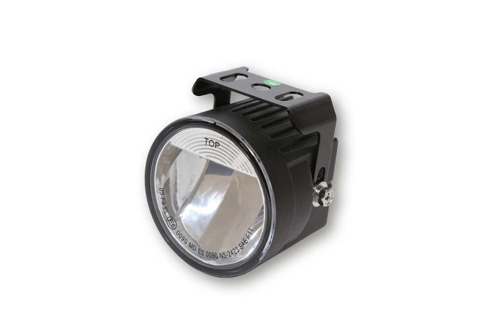 HIGHSIDER LED-Nebelscheinwerfer, oval, schwarz, hängende Befestigung,  E-geprüft
